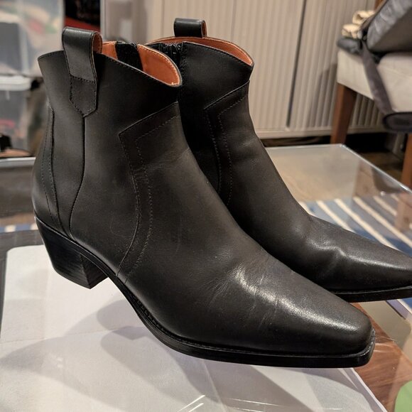 Bared Footwear Black Leather Ankle Boots Size 8.5 - Picture 1 of 8